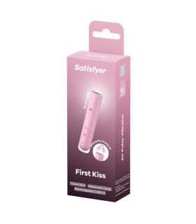 Вакуумный стимулятор Satisfyer First Kiss для клитора, розовый, 12.5 х 2.5 см - No Taboo