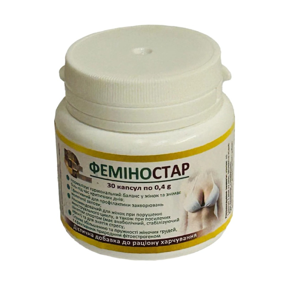 Биологически активная добавка Феминостар от болезненных менструаций, 30 капсул (337283), zoom