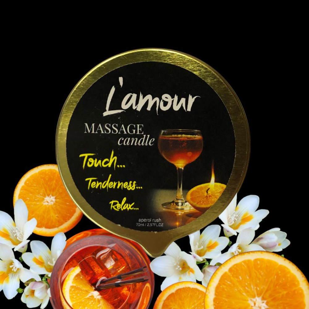 Массажная свеча L'amour Aperol, золотая, 70 мл (337265), zoom