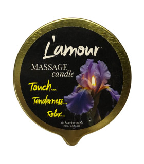 Массажная свеча L'amour Iris & Amber Musk, золотая, 70 мл - No Taboo