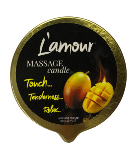 Массажная свеча L'amour Sparkling Mango, золотая, 70 мл - No Taboo