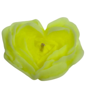 Свеча роза люминесцентная GlowKink 38 г, низкотемпературная, M, для БДСМ, салатовая - No Taboo