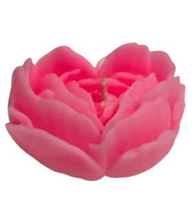 Свеча роза люминесцентная GlowKink 38 г, низкотемпературная, M, для БДСМ, персиковая - No Taboo