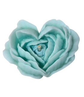 Свеча роза люминесцентная GlowKink 38 г, низкотемпературная, M, для БДСМ, голубая - No Taboo