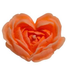 Свеча роза люминесцентная GlowKink 38 г, низкотемпературная, M, для БДСМ, оранжевая - No Taboo