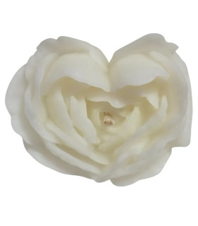 Свеча роза люминесцентная GlowKink 38 г, низкотемпературная, M, для БДСМ, белая - No Taboo