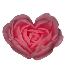 Свеча роза люминесцентная GlowKink 62 г, низкотемпературная, L, для БДСМ, розовая - No Taboo