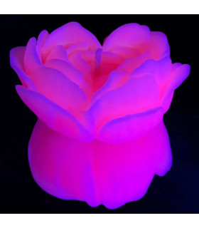 Свеча роза люминесцентная GlowKink 62 г, низкотемпературная, L, для БДСМ, розовая - No Taboo