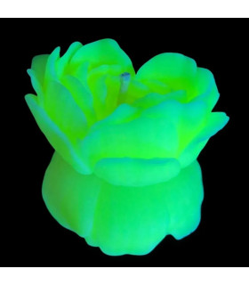 Свеча роза люминесцентная GlowKink 62 г, низкотемпературная, L, для БДСМ, салатовая - No Taboo