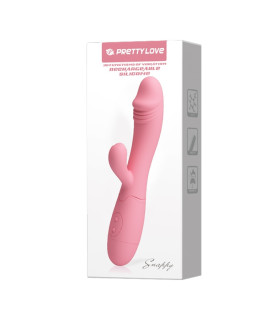 Вібратор-кролик Pretty Love Snappy що перезаряджається, рожевий, 19.5 х 3.2 см - No Taboo