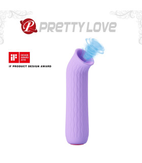 Вакуумный стимулятор Pretty Love Edwin для клитора, фиолетовый, 11.6 х 2.7 см - No Taboo