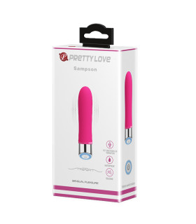 Минивибратор Pretty Love Sampson розовый, 12.4 х 2.7 см - No Taboo