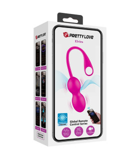 Виброяйцо Pretty Love Elvira с приложением, розовое, 22 х 3.2 см - No Taboo