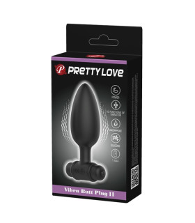 Анальний вібратор Pretty Love Plug II чорний, 11.8 х 3.8 см - No Taboo