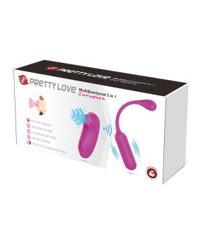 Набор Pretty Love Curupira вакуумный стимулятор и виброяйцо, фиолетовый - No Taboo