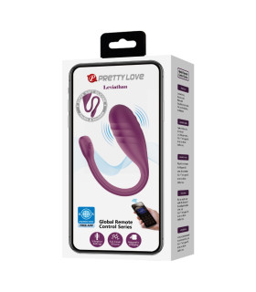 Виброяйцо Pretty Love Leviathan с приложением, фиолетовое, 21.4 х 3.2 см - No Taboo