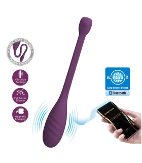 Виброяйцо Pretty Love Leviathan с приложением, фиолетовое, 21.4 х 3.2 см - No Taboo