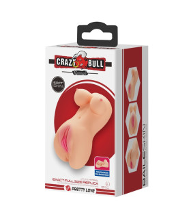 Мастурбатор с грудью Pretty Love Hannah вагина и анус, бежевый, 16.5 х 9.1 см - No Taboo