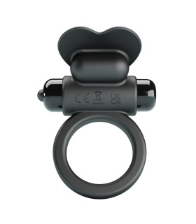 Виброэрекционное кольцо Pretty Love Debonaire черное, 8.5 х 3.5 см - No Taboo