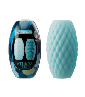 Мастурбатор яйцо Pretty Love Athena Eros голубой, 7.6 х 4.2 см - No Taboo