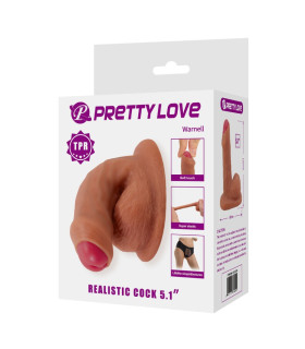 Фалоимитатор накладной Pretty Love Warnell реалистичный, бежевый, 13 см - No Taboo