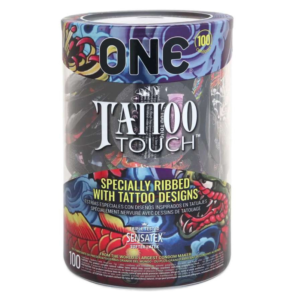 Набір презервативів One Tattoo Touch, 100 шт (332879), zoom