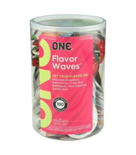 Презервативы латексные One FlavorWaves с разными ароматами, 100 шт - No Taboo