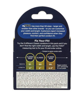 Презервативы латексные One Classic Sampler разных размеров, 3 шт - No Taboo