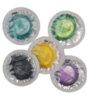 Набор разноцветных презервативов One Color Sensations, 5 шт - No Taboo