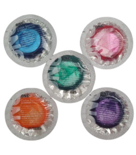 Набор разноцветных презервативов One Color Sensations, 5 шт - No Taboo