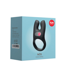 Ерекційне віброкільце Fun Factory Nos чорне, 8 х 3.5 см - No Taboo