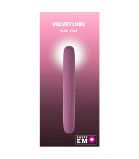 Вибратор двусторонний Sweet Em Dual Vibe силиконовый, фиолетовый, 22 х 3 см - No Taboo