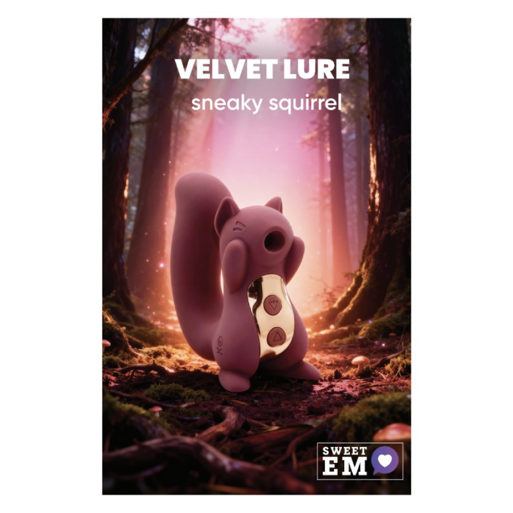 Вакуумный стимулятор клитора Sweet Em Sneaky Squirrel розовый, с вибрацией, 10.5 х 8.9 см (216184), zoom