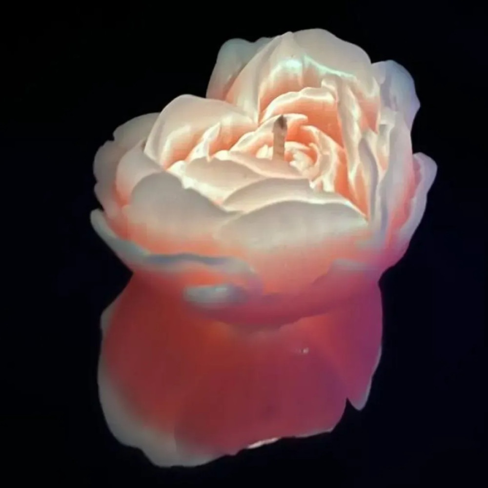 Свеча роза люминесцентная GlowKink 62 г, низкотемпературная, L, для БДСМ, оранжевая (337125), zoom