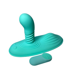 Вібратор на стілець з фрикціями Passion Play з пультом, бірюзовий - No Taboo