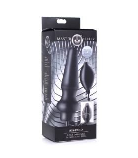 Анальная пробка XR Brands Ass-Pand с накачкой грушей, черная, 19.8 х 4.6 см - No Taboo