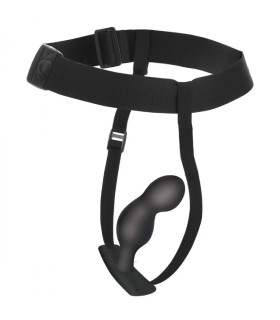 Анальний вібратор на ремінці XR Brands Prostate Plug з дистанційним керуванням, чорний, 10.2 х 3.3 см - No Taboo