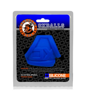 Эрекционное кольцо на член и мошонку Oxballs OXSLING голубое, 5.7 х 3.2 см - No Taboo