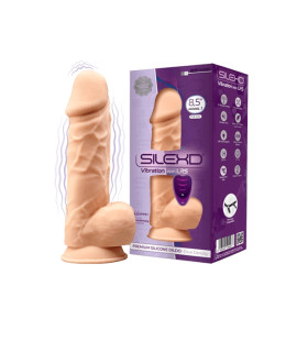 Вибратор реалистичный SileXD Model 4 с дистанционным управлением, бежевый, 21.5 х 5.1 см - No Taboo