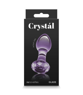 Анальная пробка NS Novelties стеклянная, фиолетовая, 9.3 х 3.2 см - No Taboo