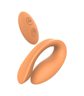 Вібратор для пар Dreamtoys Glam з дистанційним керуванням, оранжевий, 10 х 2.5 см - No Taboo