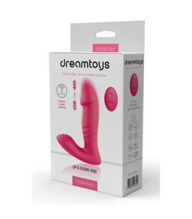 Вибратор универсальный для точки G или P Dreamtoys Up And Down Vibe с пультом, розовый, 14 х 3.8 см - No Taboo