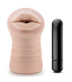 Мастурбатор-рот с вибропулей Blush Nicole реалистичный, бежевый, 12.5 х 3.5 см - No Taboo