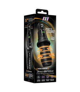 Мастурбатор Blush M For Men 3Rd Base з вібрацією та ротацією, чорний, 25.4 х 5.7 см - No Taboo