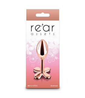 Анальная пробка NS Novelties Rear Assets Clover, золотая, 9.2 х 3.7 см - No Taboo