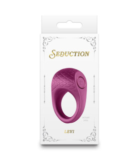 Ерекційне віброкільце NS Novelties Seduction Levi, червоне, 6.5 х 3 см - No Taboo