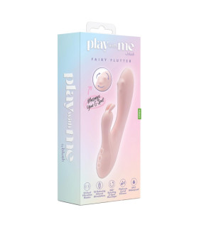 Вібратор-кролик Blush Play with me Fairy Flutter для точки G та клітора, рожевий, 19.7 х 3.5 см - No Taboo