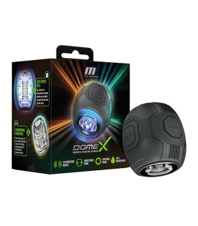 Мастурбатор Blush M For Men Dome X з вібрацією, чорний, 10.5 х 9.8 см - No Taboo