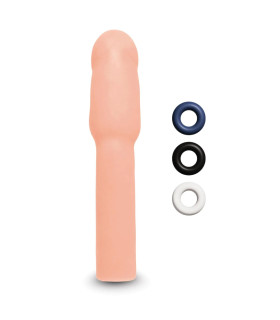 Насадка на пенис Size-Up Penis Extender реалистичная, бежевая, 21.1 х 4.6 см - No Taboo