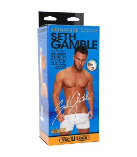 Фаллоимитатор реалистичный Doc Johnson Seth Gamble на присоске, бежевый, 20.3 х 3.8 см - No Taboo